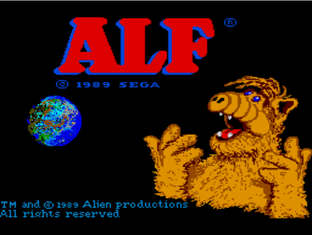 ALF Reviews: ALF, Sega Master System (1989) - Noiseless Chatter